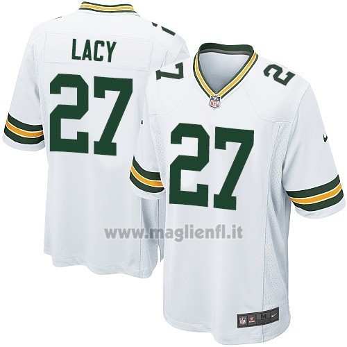 Maglia NFL Game Green Bay Packers Lacy Bianco2